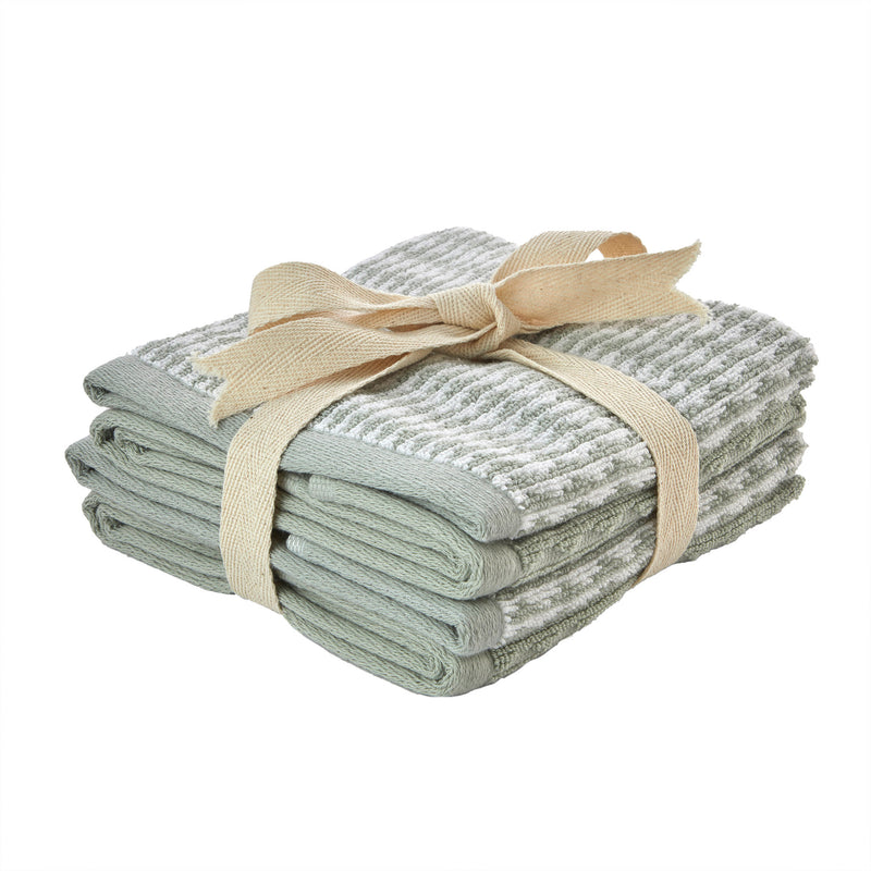 Longborough 4-piece Washcloth Set, Sage