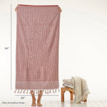 Longborough Bath Towel, Spice, with size info