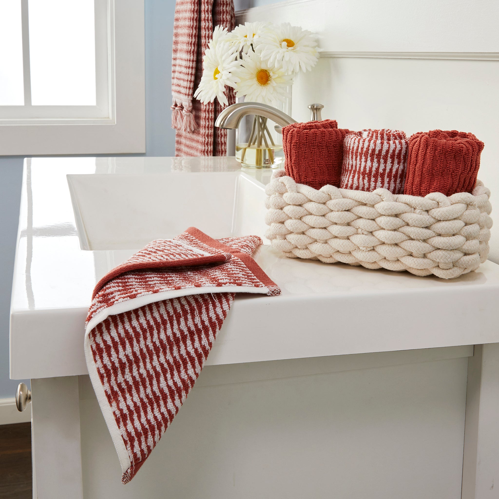Longborough 4-piece Washcloth Set, Spice, LIfestyle