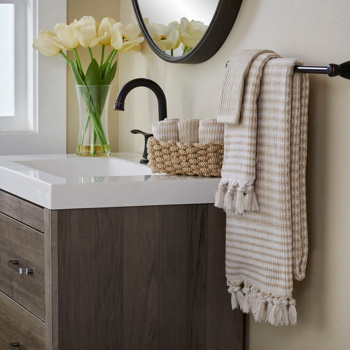 Longborough Tan Towels, lifestyle