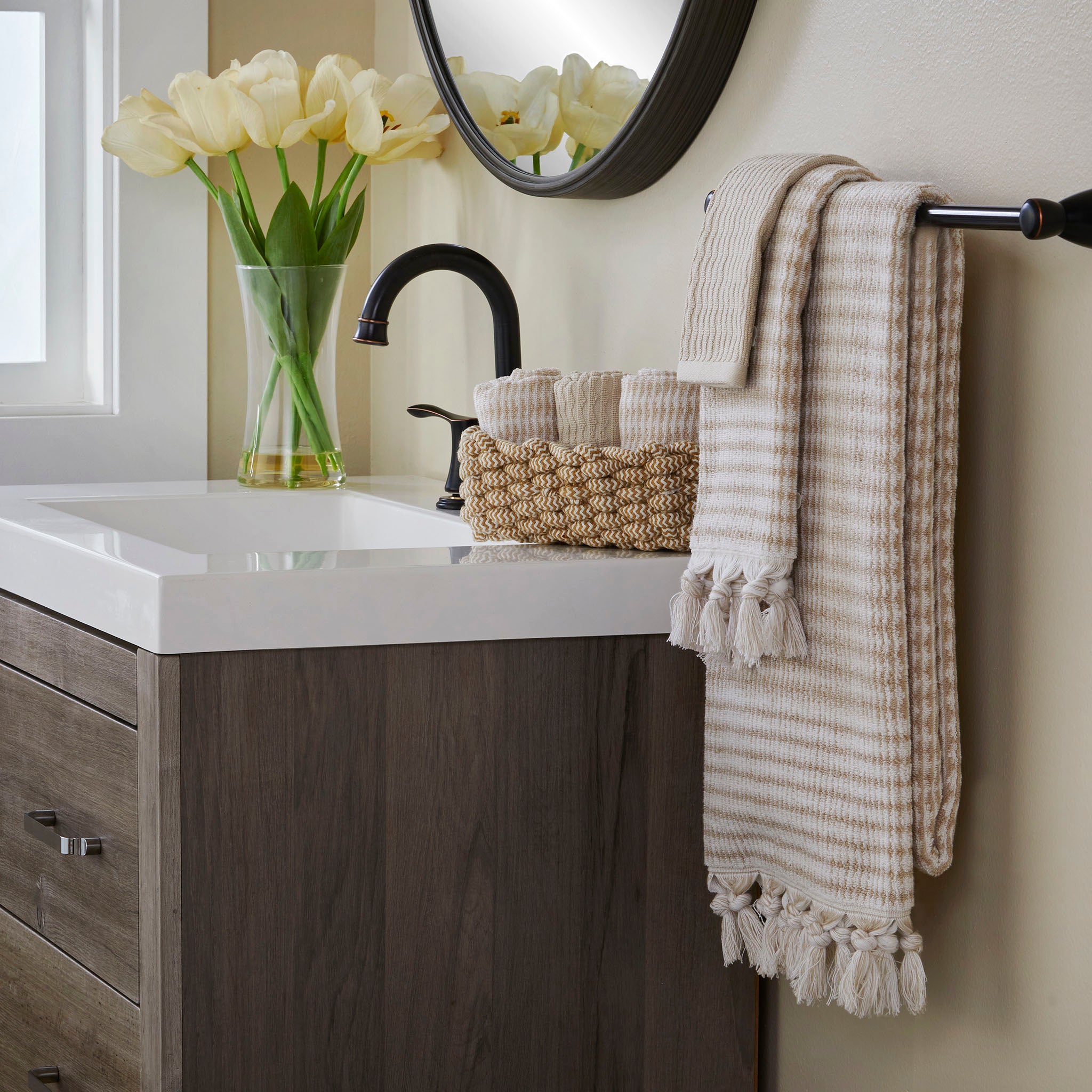 Longborough Tan Towels, lifestyle