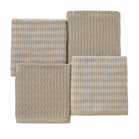 Longborough 4-piece Washcloth Set, Tan