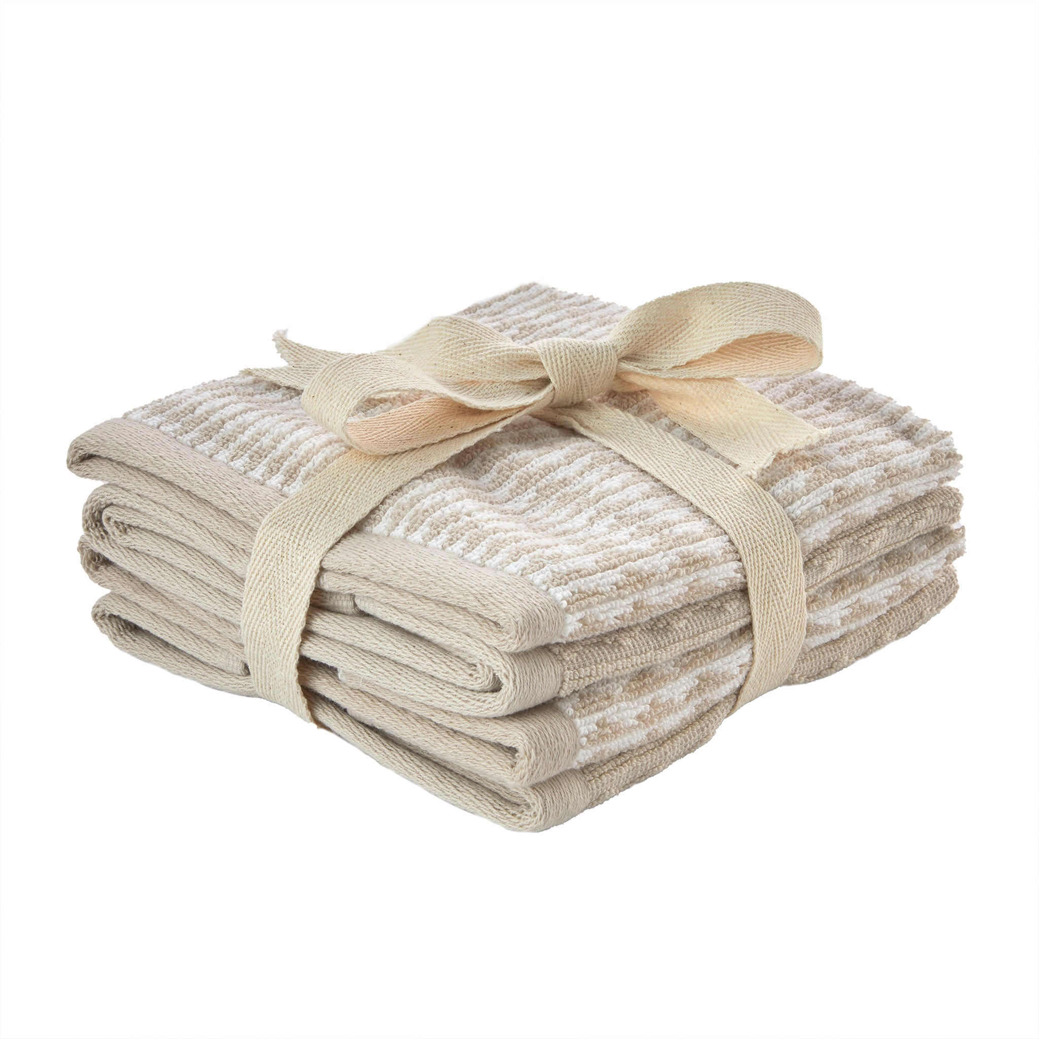 Longborough 4-piece Washcloth Set, Tan