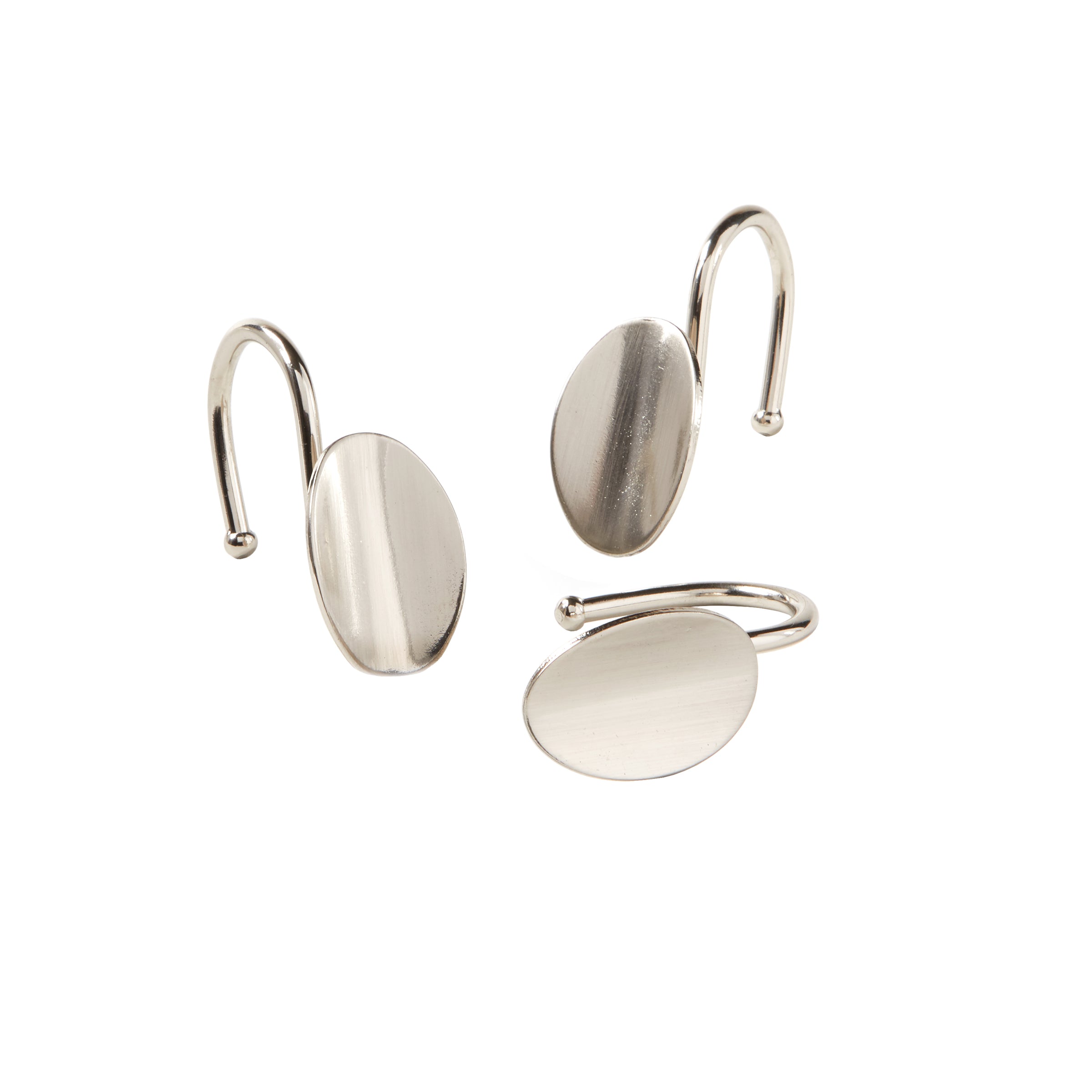Loop Shower Curtain Hooks, Chrome