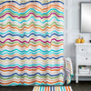 Making Waves Fabric Shower Curtain, Multi