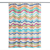 Making Waves Fabric Shower Curtain, Multi