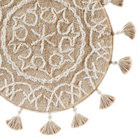 Medallia Round Rug, Natural