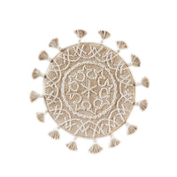 Medallia Round Rug, Natural