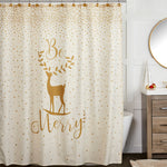 Merry Reindeer Shower Curtain & Hook Set, Ivory, Lifestyle