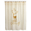 Merry Reindeer Shower Curtain & Hook Set, Ivory