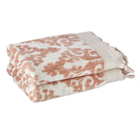 Mirage Fringe Turkish Cotton Bath Towel, Blush