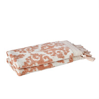 Mirage Fringe 2-Piece Turkish Cotton Hand Towel Set, Blush