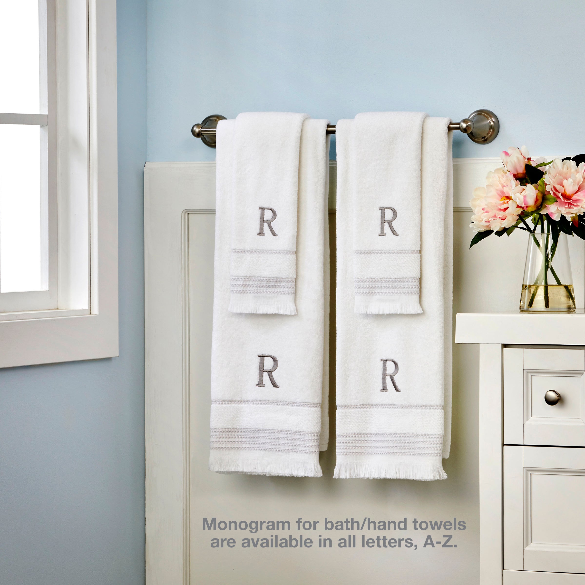 Monogram towels on sale online