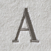 Casual Monogram “A” 2-Piece Cotton Hand Towel Set, White