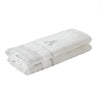 Casual Monogram “A” 2-Piece Cotton Hand Towel Set, White