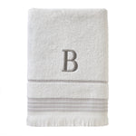 Casual Monogram “B” Cotton Bath Towel, White