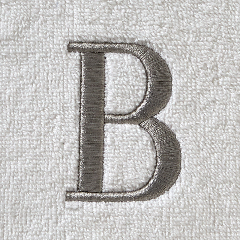 Casual Monogram “B” Cotton Bath Towel, White