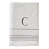Casual Monogram “C” Cotton Bath Towel, White