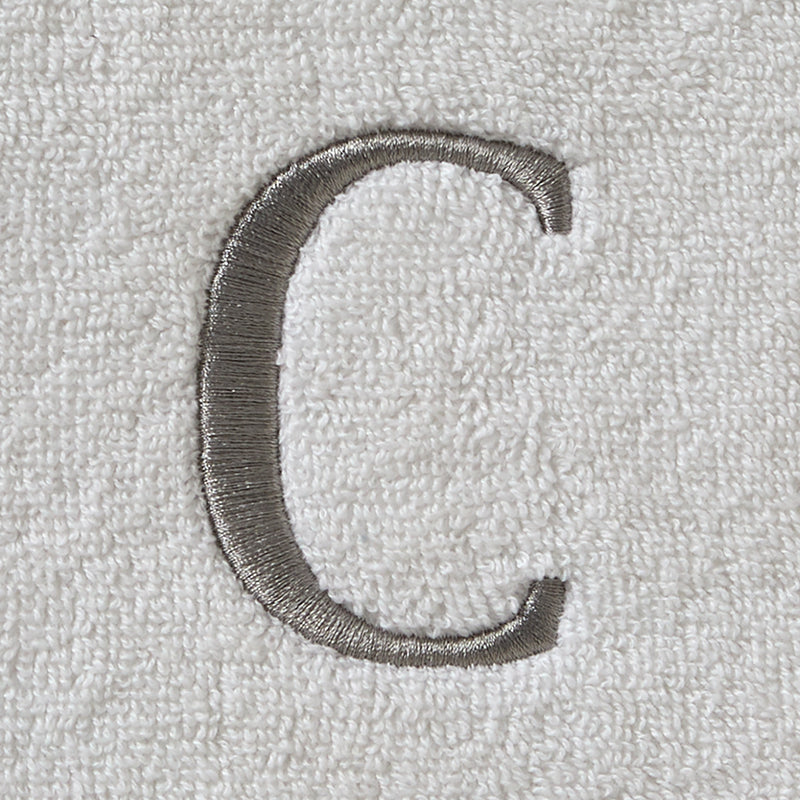Casual Monogram “C” Cotton Bath Towel, White