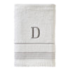 Casual Monogram “D” Cotton Bath Towel, White