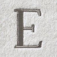 Casual Monogram “E” 2-Piece Cotton Hand Towel Set, White