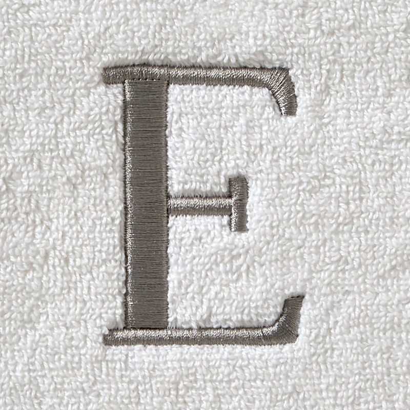 Casual Monogram “E” Cotton Bath Towel, White