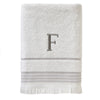 Casual Monogram “F” Cotton Bath Towel, White