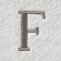 Casual Monogram “F” Cotton Bath Towel, White