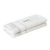 Casual Monogram “F” 2-Piece Cotton Hand Towel Set, White