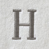 Casual Monogram “H” Cotton Bath Towel, White