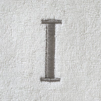 Casual Monogram “I” Cotton Bath Towel, White