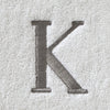 Casual Monogram “K” Cotton Bath Towel, White