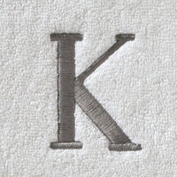 Casual Monogram “K” Cotton Bath Towel, White