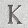 Casual Monogram “K” 2-Piece Cotton Hand Towel Set, White