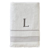 Casual Monogram “L” Cotton Bath Towel, White