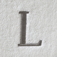 Casual Monogram “L” Cotton Bath Towel, White