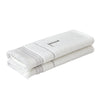 Casual Monogram “L” 2-Piece Cotton Hand Towel Set, White