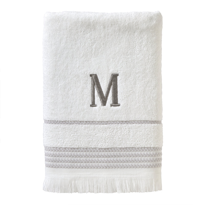 Casual Monogram “M” Cotton Bath Towel, White