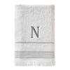 Casual Monogram “N” Cotton Bath Towel, White