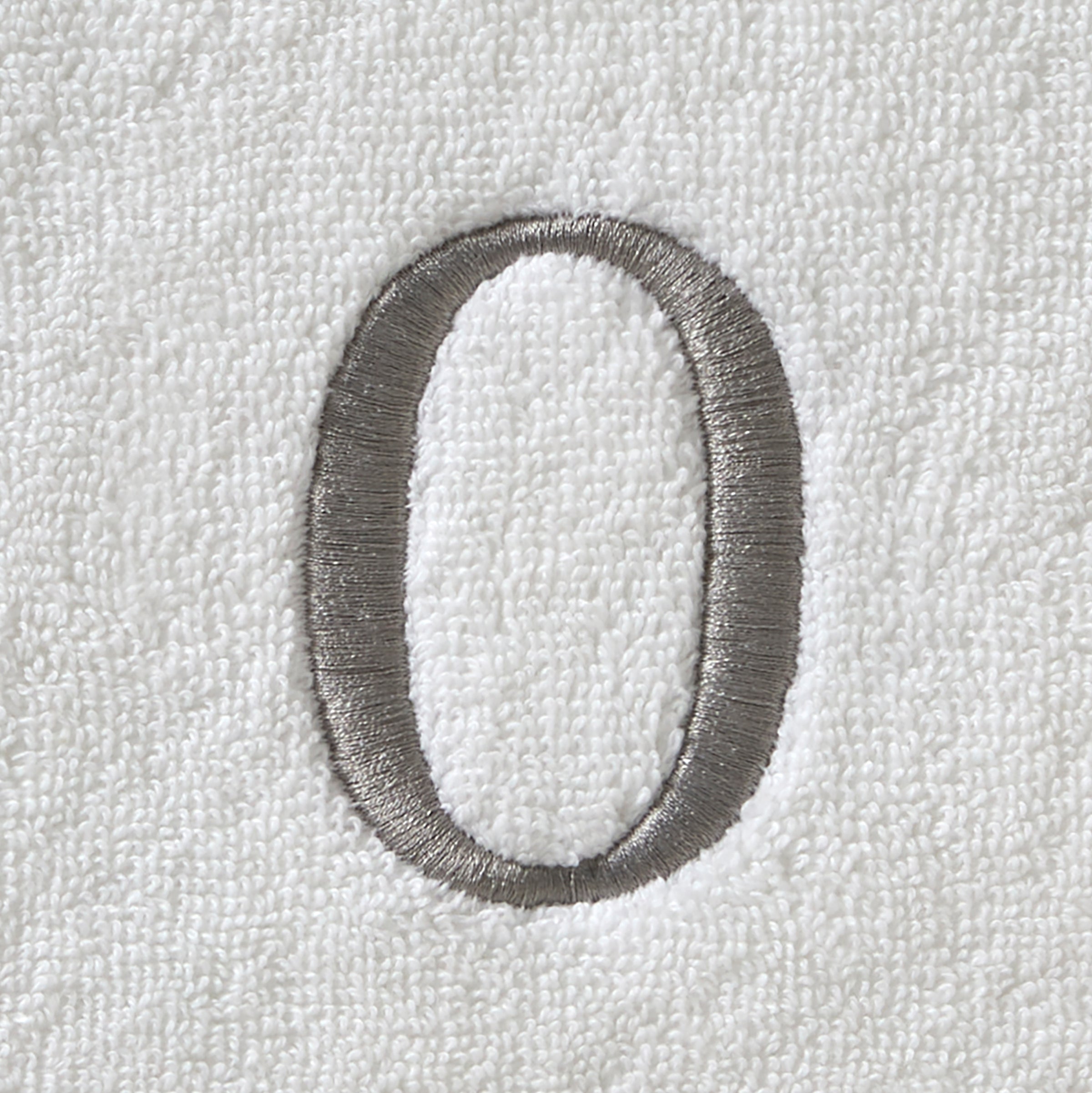 Casual Monogram “O” Cotton Bath Towel, White
