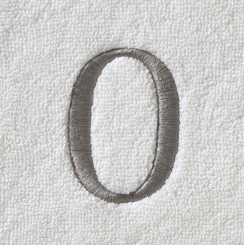 Casual Monogram “O” 2-Piece Cotton Hand Towel Set, White