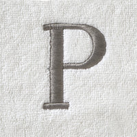 Casual Monogram “P” 2-Piece Cotton Hand Towel Set, White