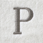 Casual Monogram “P” 2-Piece Cotton Hand Towel Set, White
