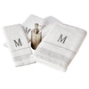 Casual Monogram “M” 2-Piece Cotton Hand Towel Set, White