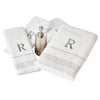 Casual Monogram “R” Cotton Bath Towel, White