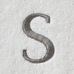 Casual Monogram “S” Cotton Bath Towel, White