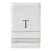 Casual Monogram “T” Cotton Bath Towel, White