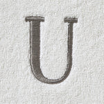 Casual Monogram “U” Cotton Bath Towel, White