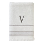 Casual Monogram “V” Cotton Bath Towel, White