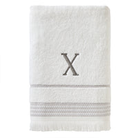 Casual Monogram “X” Cotton Bath Towel, White